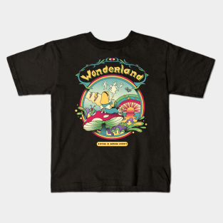 Alice In Wonderland Kids T-Shirt - Day Dreamer by Vincent Trinidad Art